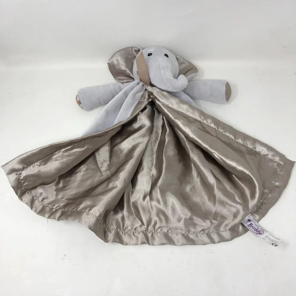 Scentsy Buddy Elephant Lovey Plush Gray Satin‎ Trim Star Nunu Scented Soother